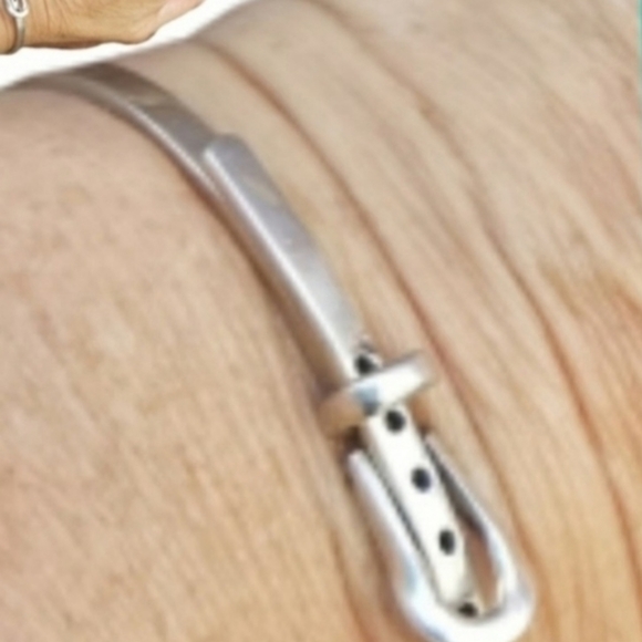 Vintage Sterling Belt Bracelet - Picture 2 of 7